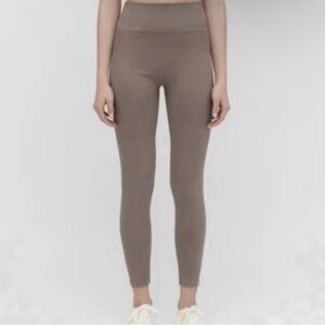 Cuyana High-Waisted Brown Leggings L/XL